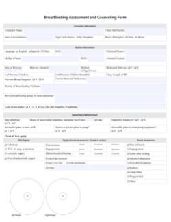 Breastfeeding Assessment And Counseling Form 
