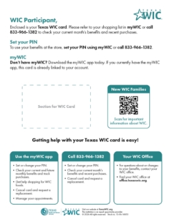 WIC Card Mailer 