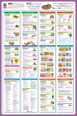 Texas WIC Approved Foods Poster (Spanish) 