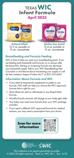 Texas WIC Shopping Guide For Formula Fed Infants: (Bilingual) 