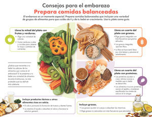 Tips For Pregnancy Balance Your Plate (SPANISH) 