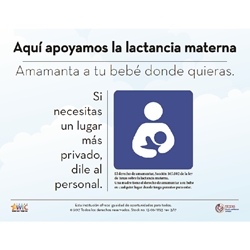 Feel Free To Breastfeed Your Child Anywhere In Our Clinic (Spanish) 