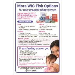 More WIC Fish Options / Más opciones de pescado de WIC 