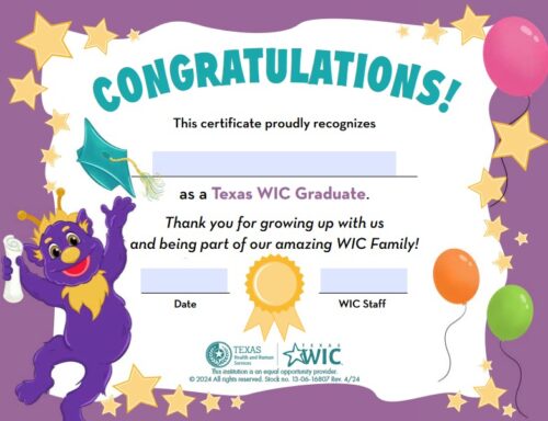 WIC Graduation Certificate 