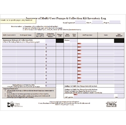 Issuance Of Multi-User Pumps & Collection Kit Inv. Log 