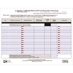 Manual Breast Pump Inventorty Log 