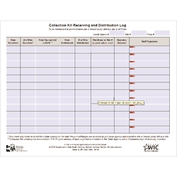 Collection Kit Receiving And Distribution Log 