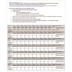 Breast Pump Log 