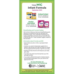 Texas WIC Shopping Guide For Formula: Infant (Bilingual) 