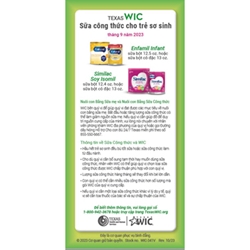 Texas WIC Shopping Guide For Formula Fed Infants (Vietnamese) 